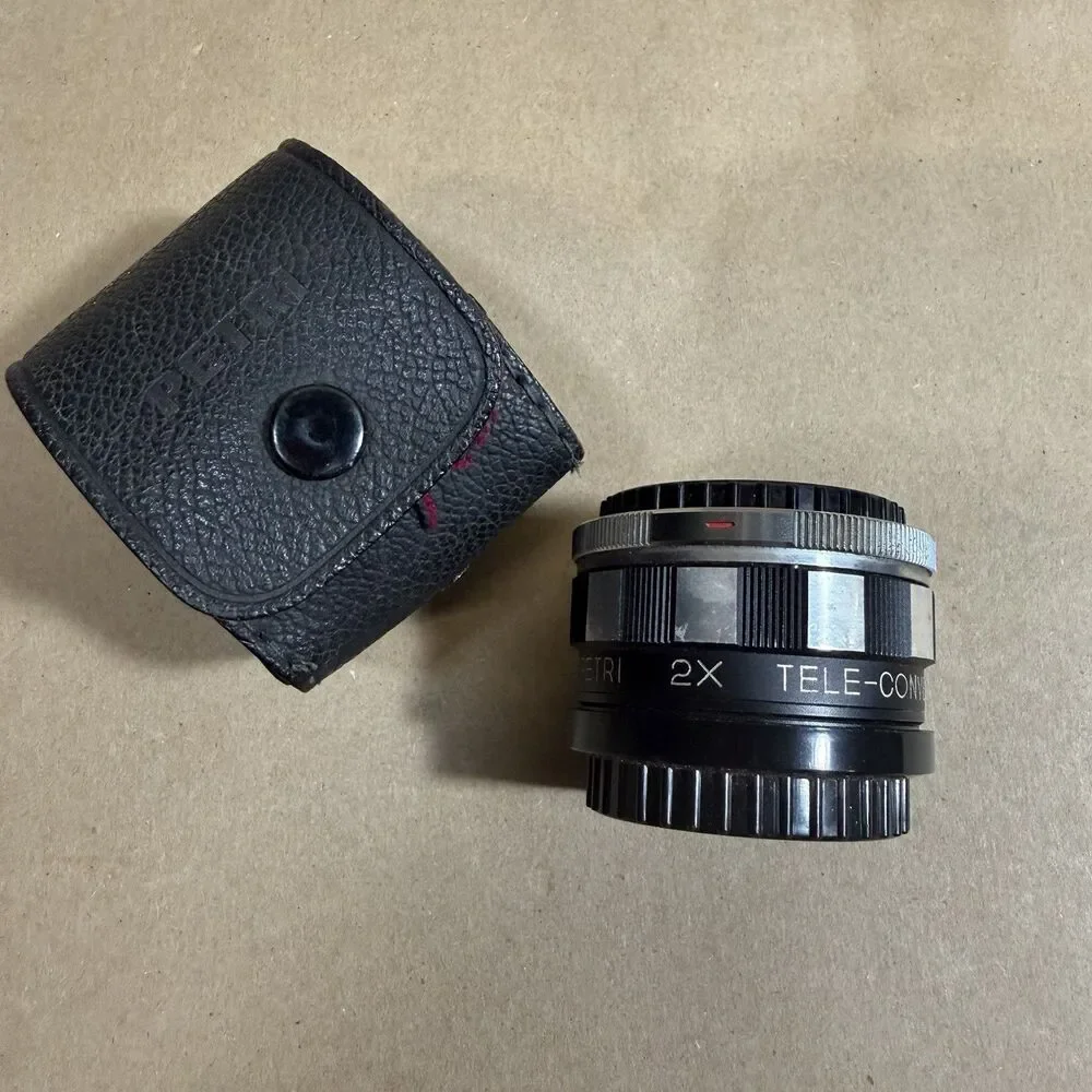 PETRI Mount 2x Tele-Converter Japan Kuribayashi Camera Lens Accessory / Case